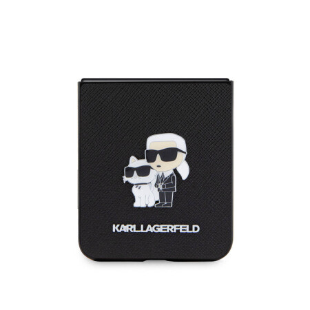 Galaxy Z Flip 5 Kılıf Karl Lagerfeld Orjinal Lisanslı K&C Metal Logolu Saffiano Kapak - 5