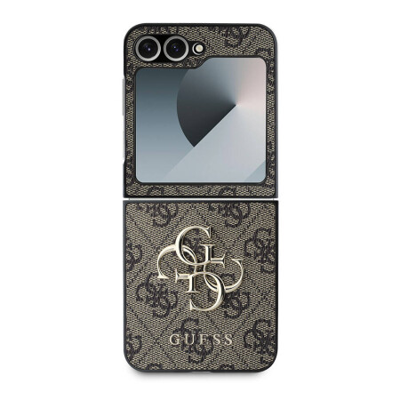 Galaxy Z Flip 6 Kılıf Guess Orjinal Lisanslı Leather Metal Logo Kapak - 6