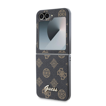 Galaxy Z Flip 6 Kılıf Guess Orjinal Lisanslı Peony Script Kapak - 7