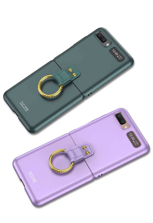 Galaxy Z Flip Kılıf Zore Flip Ring Kıpta Kapak - 13