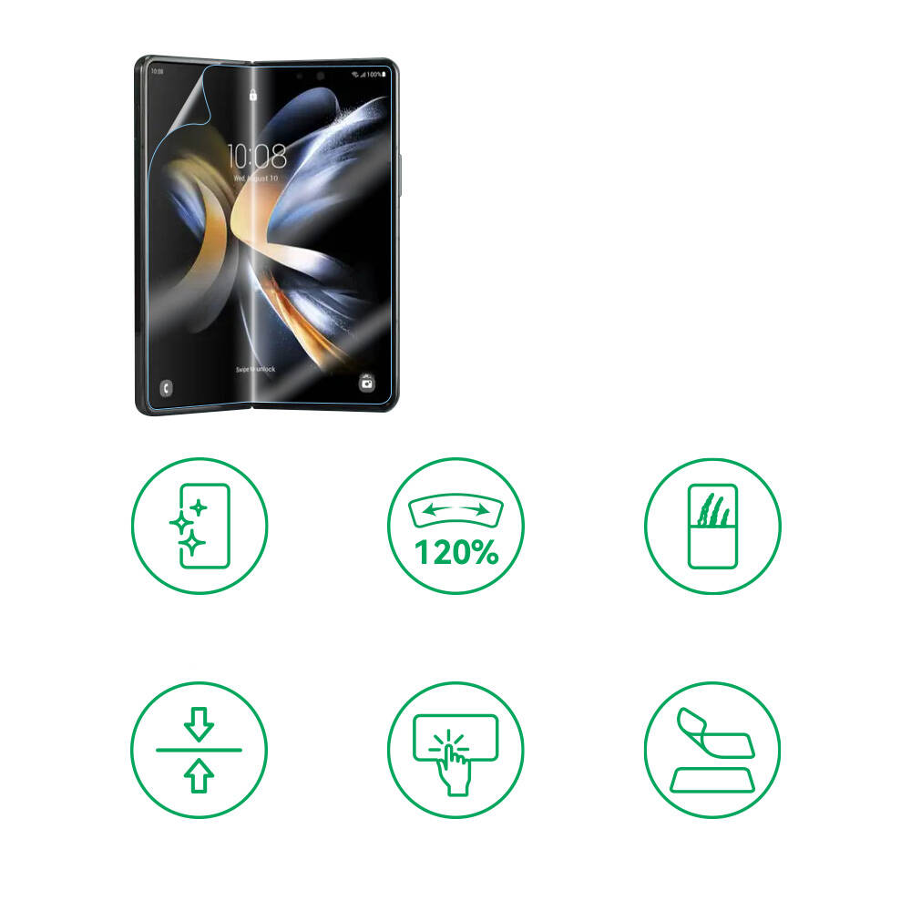 Galaxy Z Fold 2 Zore Hizalama Aparatlı S-Fit Body Ekran Koruyucu - 5