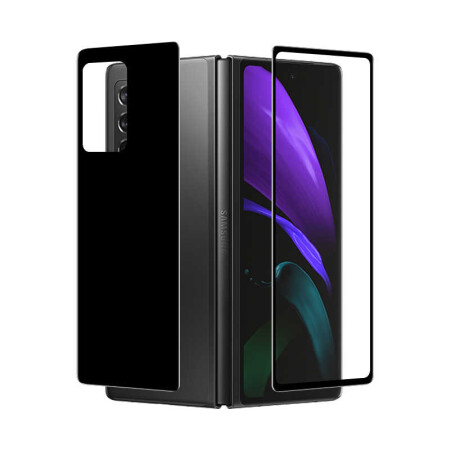 Galaxy Z Fold 2 Zore Ön Arka 5D Full Yapışkanlı Temperli Ekran Koruyucu - 2