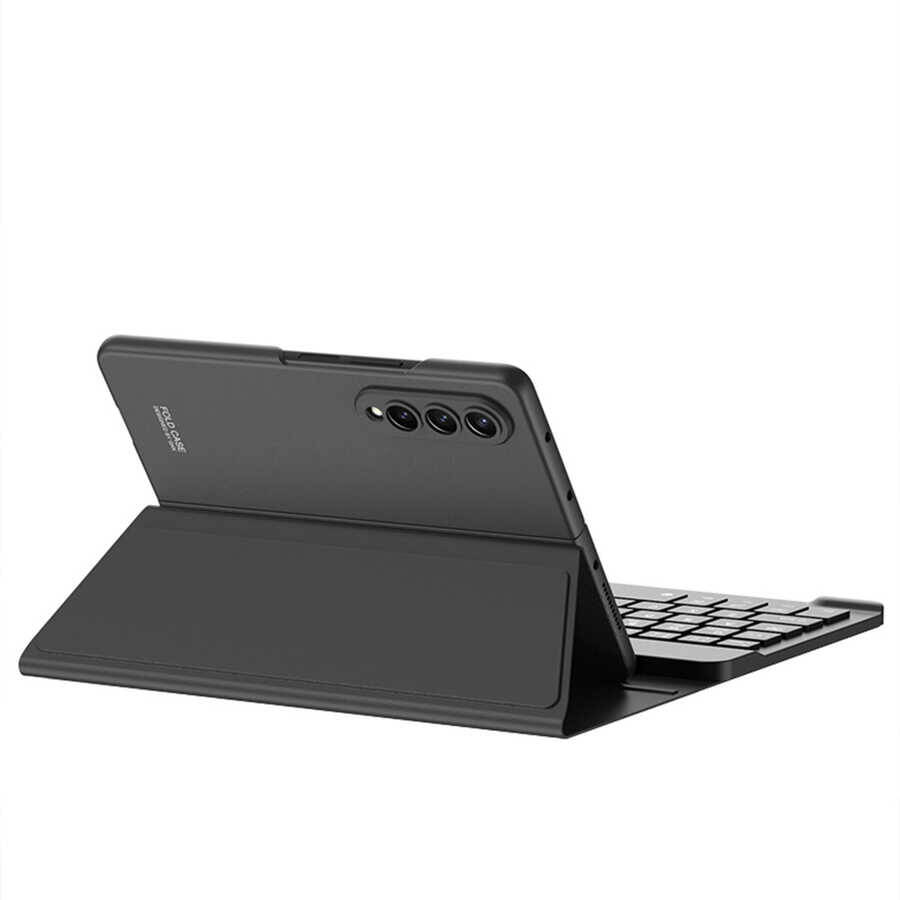 Galaxy Z Fold 3 Kılıf Standlı Bluetooth Klavyeli Zore Kıpta Keyboard Set Kılıf - 5