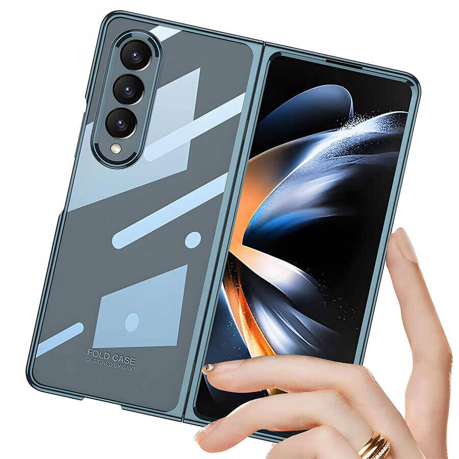 Galaxy Z Fold 4 Kılıf Zore Full Camlı Kıpta Kapak - 10