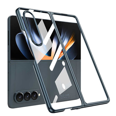 Galaxy Z Fold 4 Kılıf Zore Full Camlı Kıpta Kapak - 1