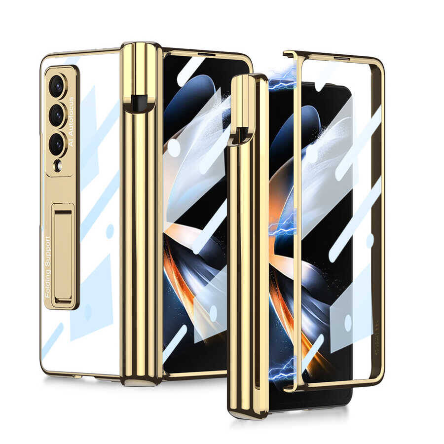 Galaxy Z Fold 4 Kılıf Zore Kıpta Standlı Kalem Bölmeli Kapak - 2