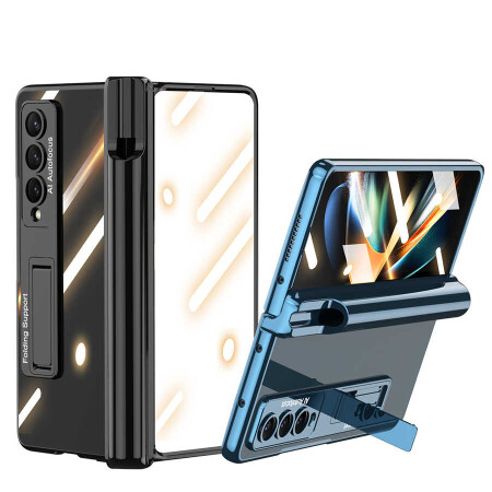 Galaxy Z Fold 4 Kılıf Zore Kıpta Standlı Kalem Bölmeli Kapak - 19