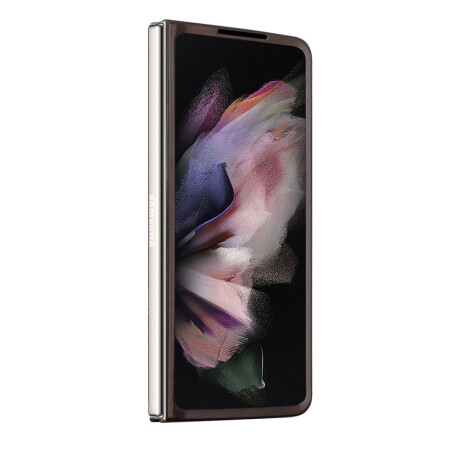 Galaxy Z Fold 5 Kılıf Guess Orjinal Lisanslı PU Deri Taşlı Üçgen Logo 4G Desenli Strass Kapak - 6