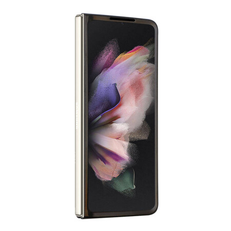 Galaxy Z Fold 5 Kılıf Guess Orjinal Lisanslı PU Deri Taşlı Üçgen Logo 4G Desenli Strass Kapak - 12