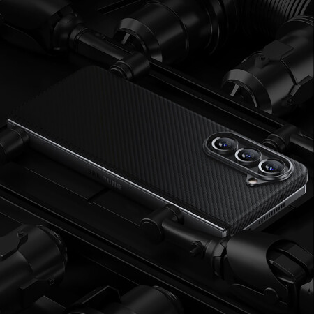 Galaxy Z Fold 5 Kılıf Magsafe Özellikli Karbon Fiber Benks Essential 600D Kevlar Kapak - 4