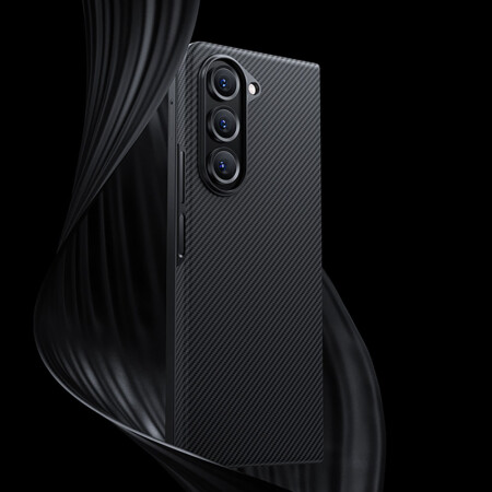 Galaxy Z Fold 5 Kılıf Magsafe Özellikli Karbon Fiber Benks Essential 600D Kevlar Kapak - 6