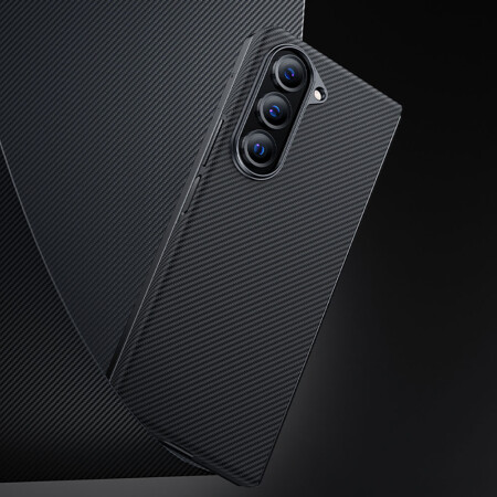 Galaxy Z Fold 5 Kılıf Magsafe Özellikli Karbon Fiber Benks Essential 600D Kevlar Kapak - 8