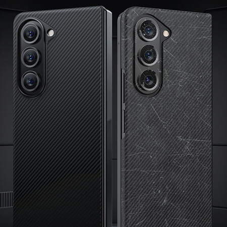 Galaxy Z Fold 5 Kılıf Magsafe Özellikli Karbon Fiber Benks Essential 600D Kevlar Kapak - 14