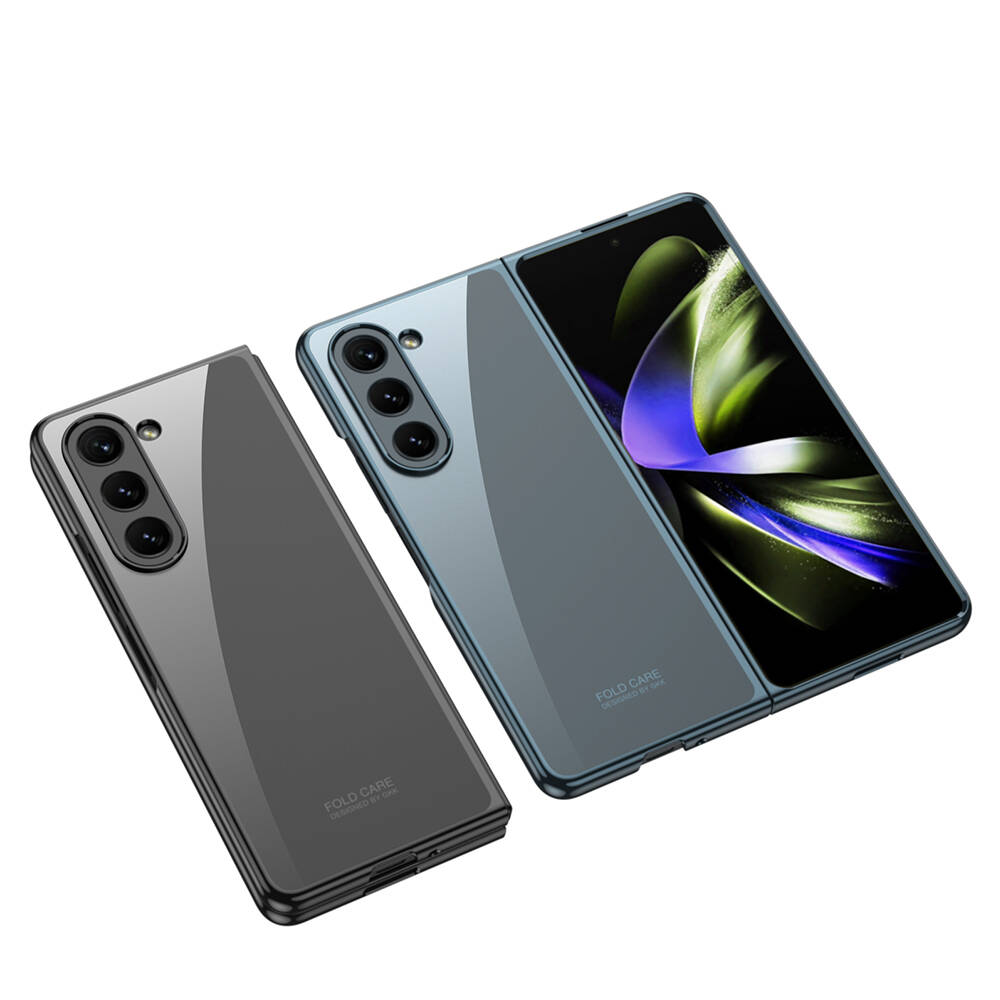 Galaxy Z Fold 5 Kılıf Zore Full Camlı Kıpta Kapak - 12