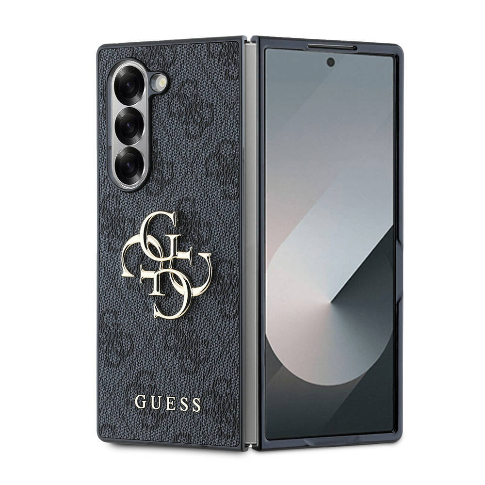 Galaxy Z Fold 6 Kılıf Guess Orjinal Lisanslı Leather Metal Logo Kapak - 3