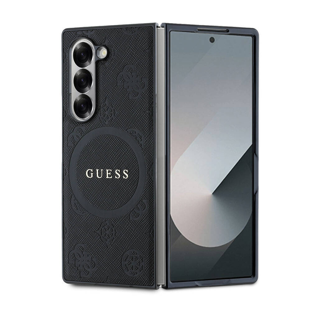 Galaxy Z Fold 6 Kılıf Guess Orjinal Lisanslı Saffiano Metal Logo Kapak - 2