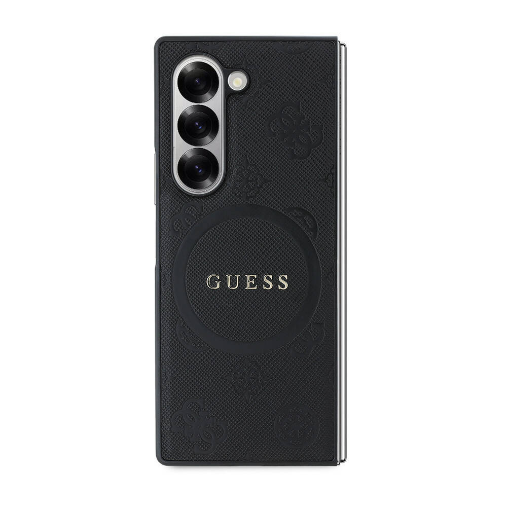 Galaxy Z Fold 6 Kılıf Guess Orjinal Lisanslı Saffiano Metal Logo Kapak - 3