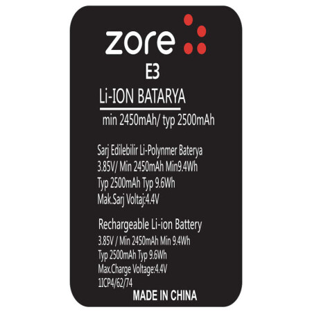 General Mobile Discovery E3 Zore A Kalite Uyumlu Batarya - 1