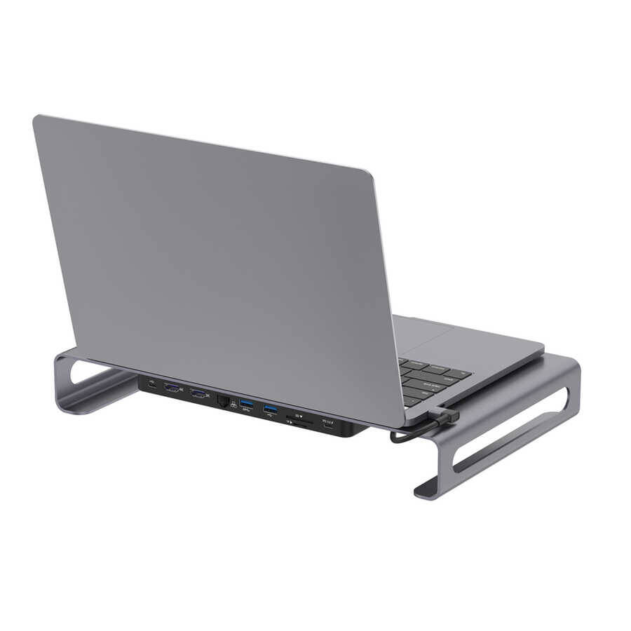 Go Des GD-9126 Hub Destekli Laptop Standı Docking Station Stand - 3