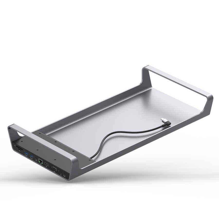 Go Des GD-9128 Hub ve Kablosuz Şarj Destekli Laptop Standı Docking Station Stand - 7