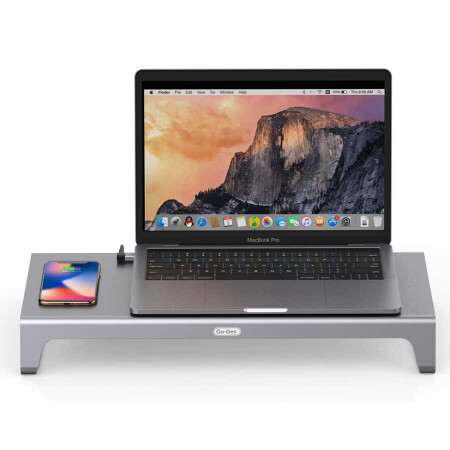 Go Des GD-9128 Hub ve Kablosuz Şarj Destekli Laptop Standı Docking Station Stand - 1