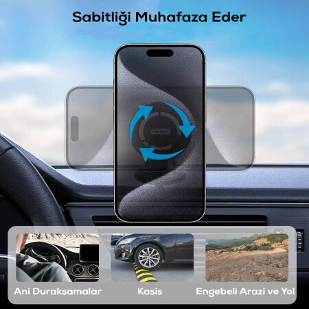 Go Des GD-HD936 360° Dönebilen ve Uzayan Başlıklı Araç Telefon Tutucu - 4