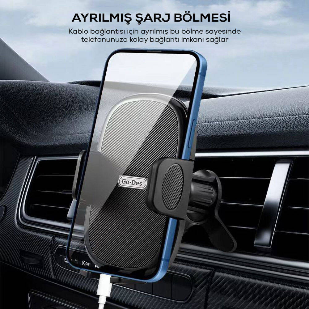 Go Des GD-HD936 360° Dönebilen ve Uzayan Başlıklı Araç Telefon Tutucu - 7