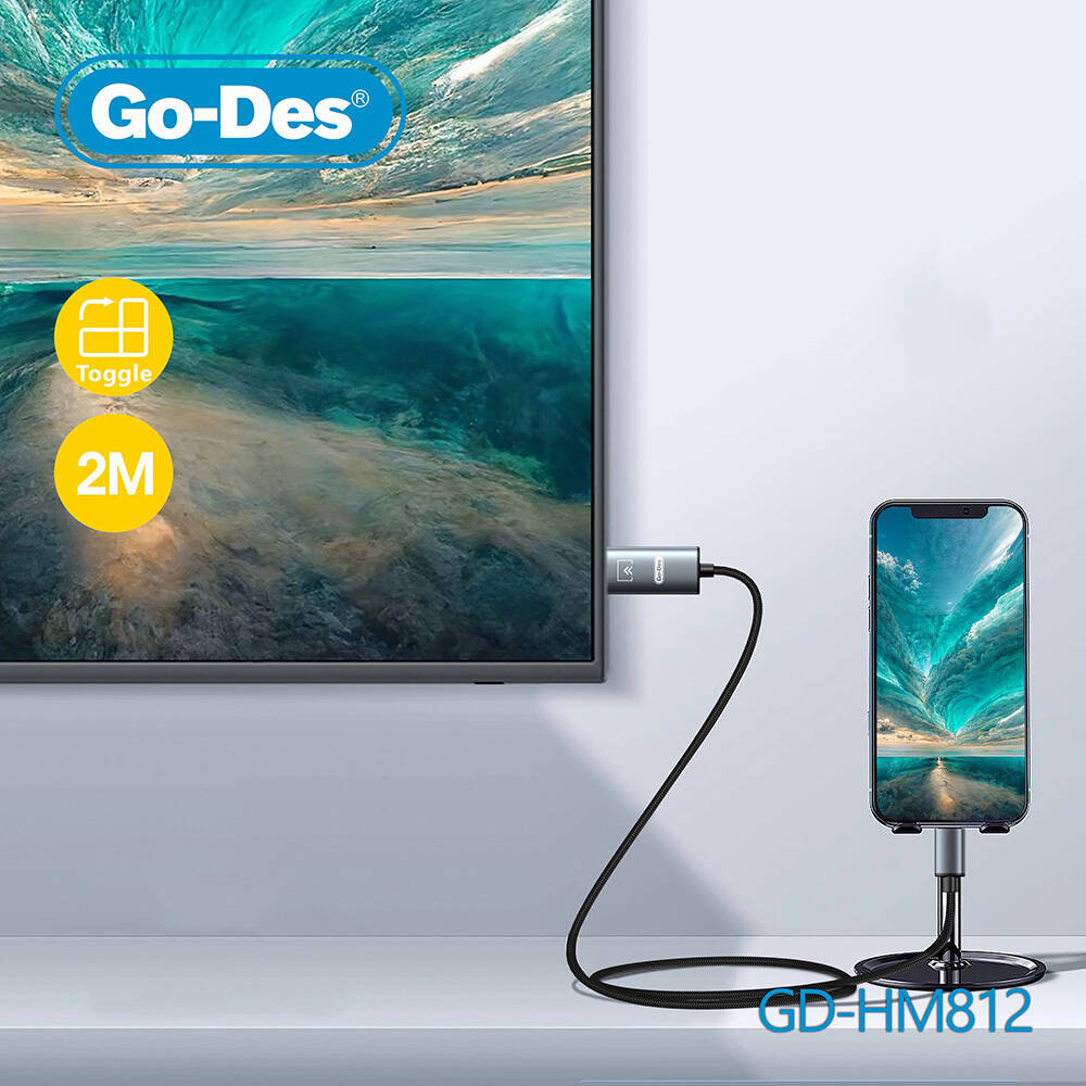 Go Des GD-HM812 Lightning To HDMI Kablo 2 Metre - 4