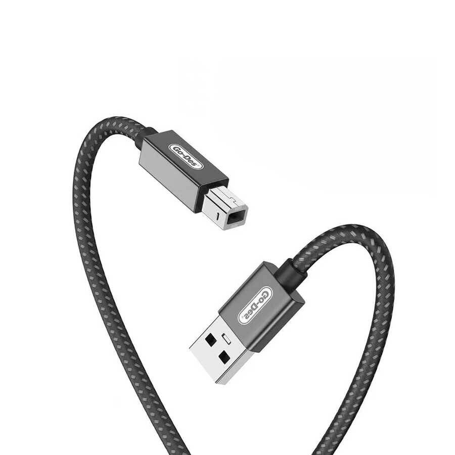 Go Des GD-HM836 USB-A to USB-B 2.0 Örgülü Yazıcı Kablosu 2M - 2