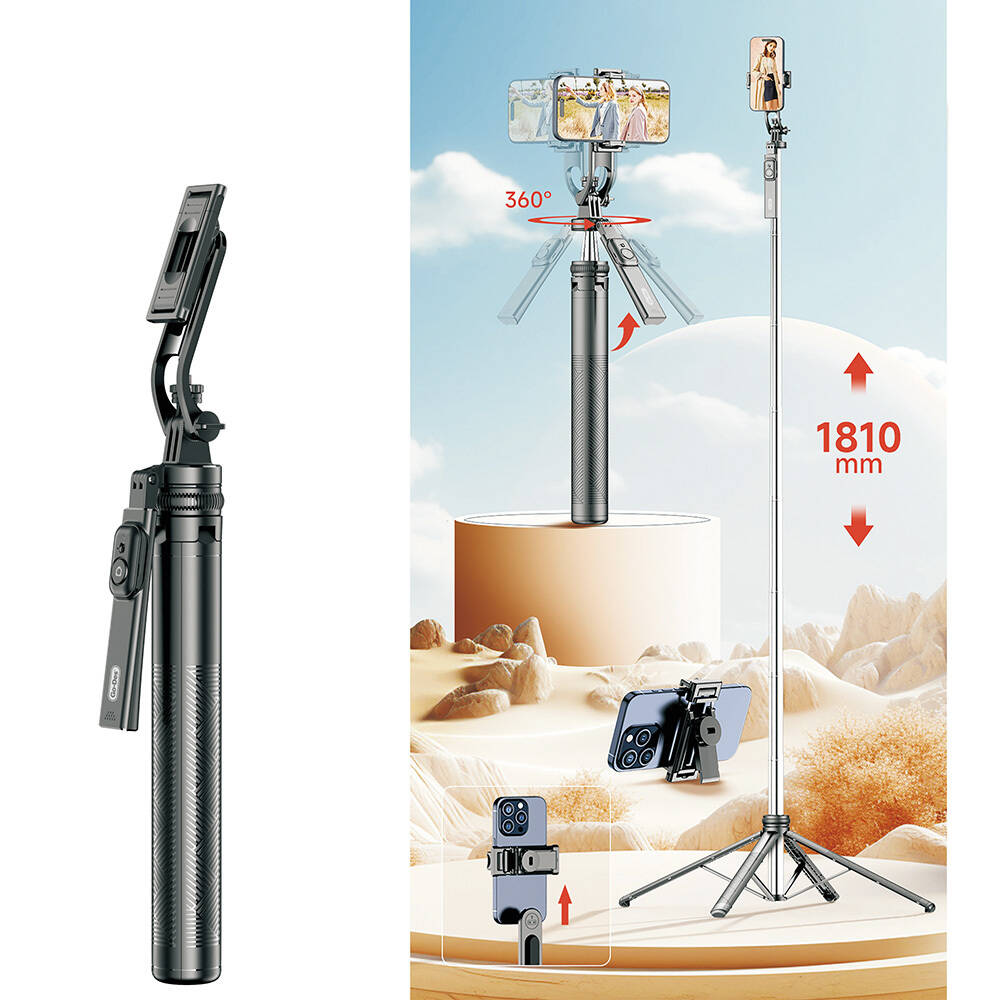 Go-Des GD-ST89 Kumandalı Selfi Çubuğu ve Tripod 360 Derece Dönebilen Max 181 cm - 5