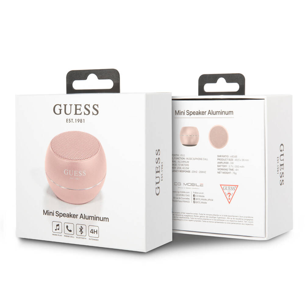 GUESS Alüminyum Alaşım Gövde Tasarımlı Mini Bluetooth Speaker - 7