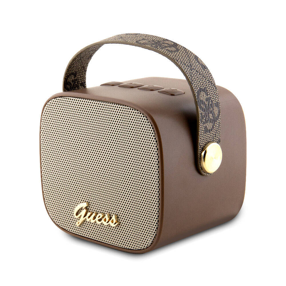 Guess Orjinal Lisanslı Askılı PU Deri Yazı Logolu 5W Bluetooth Speaker - 2