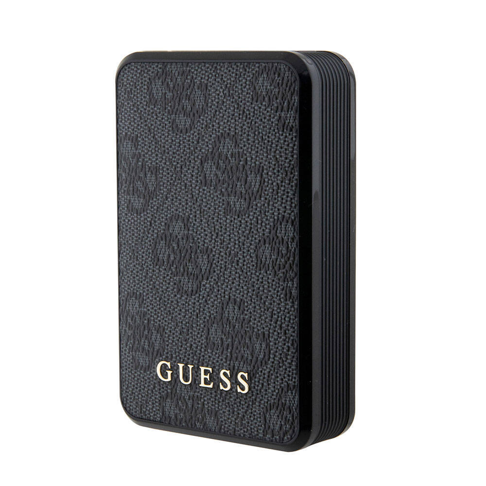 Guess Orjinal Lisanslı Dijital Led Göstergeli PU Deri 4G Desenli Metal Yazı Logolu Powerbank 10000mAh 18W - 3