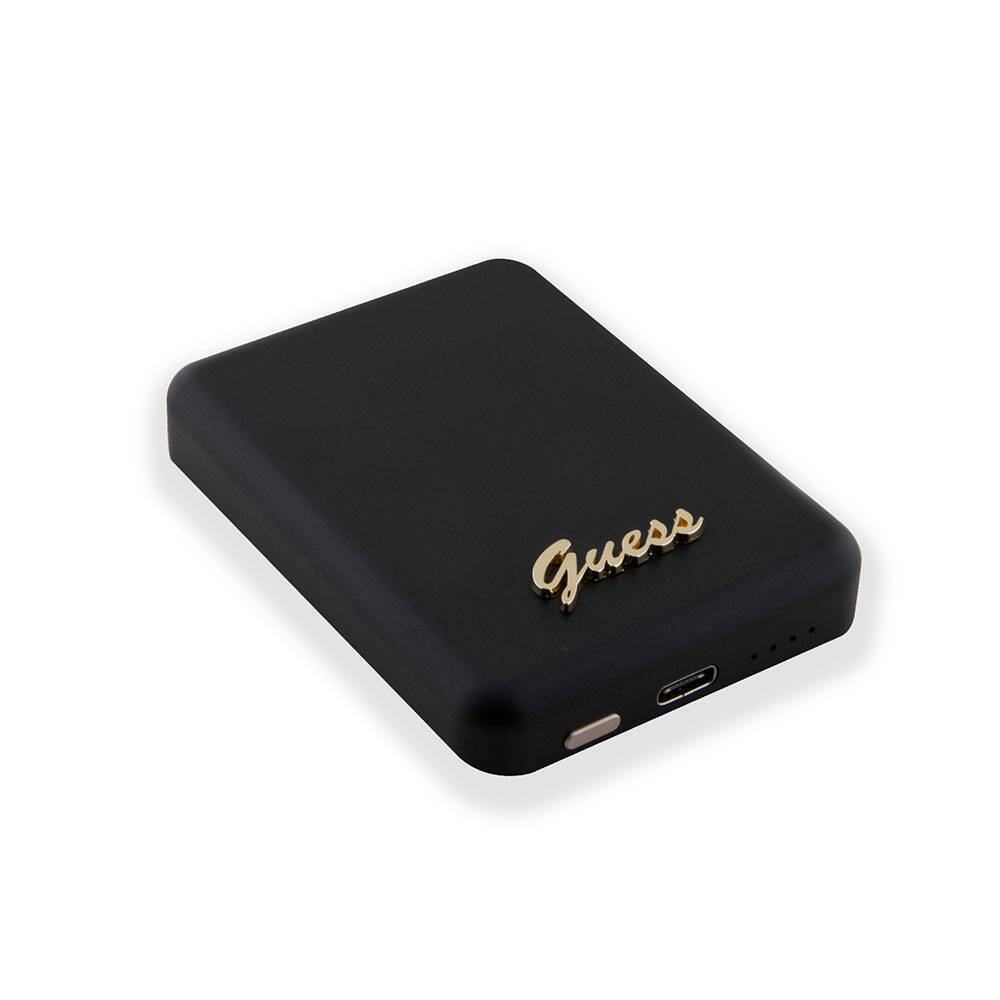 Guess Orjinal Lisanslı Magsafe Şarj Özellikli Metal Yazı Logolu Powerbank 5000mAh 15W - 6