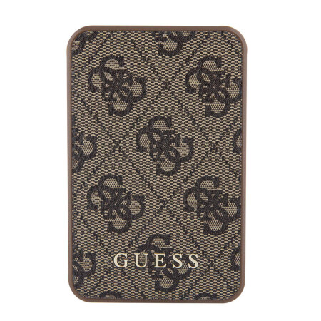 Guess Orjinal Lisanslı PU Deri 4G Desenli Metal Yazı Logolu Powerbank 5000mAh - 4