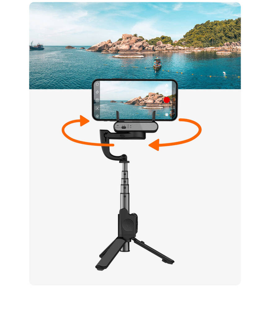 Hohem iSteady Q 2 Eksenli El Tipi Selfie Çubuğu Gimbal Stabilizatör - 8