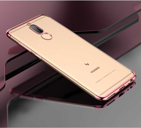 Huawei Mate 10 Lite Kılıf Zore Dört Köşeli Lazer Silikon Kapak - 3