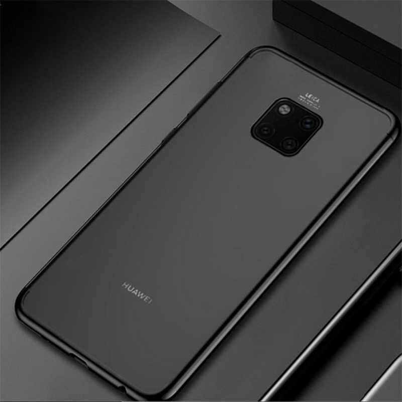 Huawei Mate 20 Pro Kılıf Zore Dört Köşeli Lazer Silikon Kapak - 7