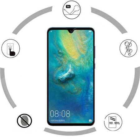 Huawei Mate 20 Zore Kenarları Kırılmaya Dayanıklı Cam Ekran Koruyucu - 10