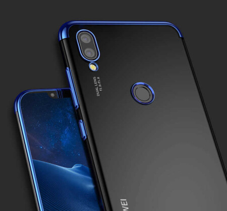 Huawei P20 Lite Kılıf Zore Dört Köşeli Lazer Silikon Kapak - 10