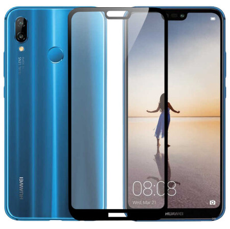 Huawei P20 Lite Zore Kenarları Kırılmaya Dayanıklı Cam Ekran Koruyucu - 3