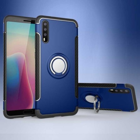 Huawei P20 Pro Kılıf Zore Yüzüklü Verus Kapak - 12