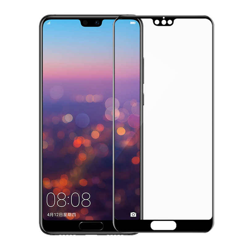 Huawei P20 Pro Zore Kenarları Kırılmaya Dayanıklı Cam Ekran Koruyucu - 1