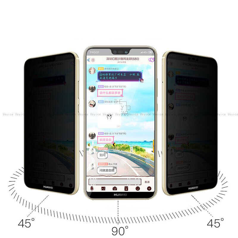 Huawei P20 Pro Zore New 5D Privacy Temperli Ekran Koruyucu - 3