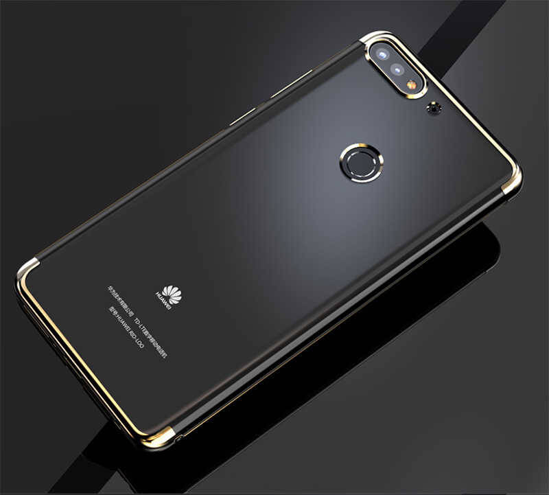 Huawei Y7 2018 Kılıf Zore Dört Köşeli Lazer Silikon Kapak - 5