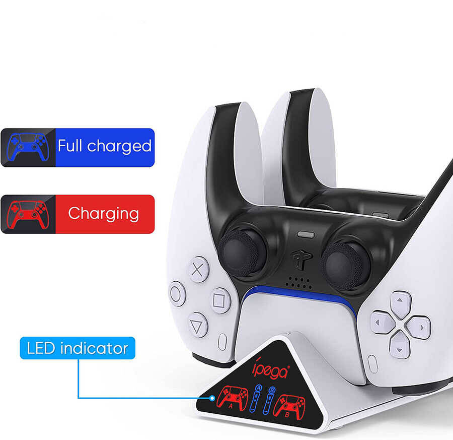 iPega PG-P5011 Playstation 5 Dualsense Şarj İstasyonu - 5