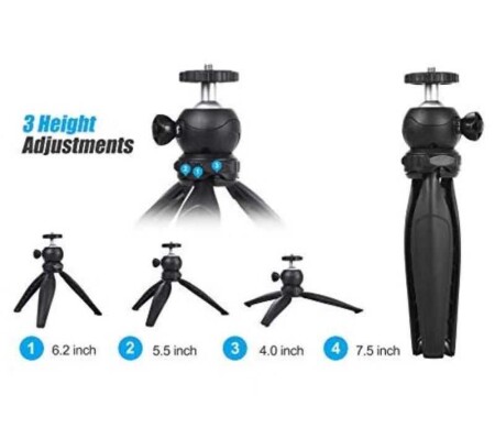 Jmary MT-20 Tripod 360 Derece Oynar Başlıklı Çok Yönlü Kısa Telefon Sabitleyici 16 cm - 6