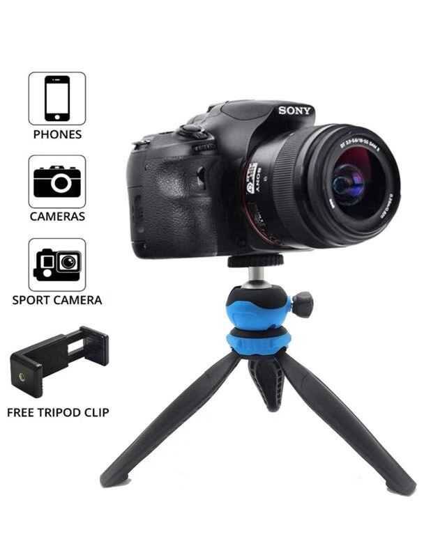 Jmary MT-20 Tripod 360 Derece Oynar Başlıklı Çok Yönlü Kısa Telefon Sabitleyici 16 cm - 10