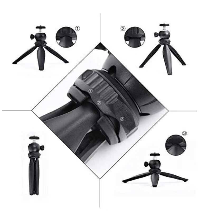 Jmary MT-20 Tripod 360 Derece Oynar Başlıklı Çok Yönlü Kısa Telefon Sabitleyici 16 cm - 11