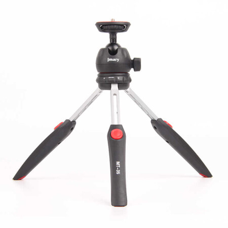 Jmary MT-35 Tripod 360 Derece Oynar Başlıklı Çok Yönlü Kısa Telefon Sabitleyici - 1